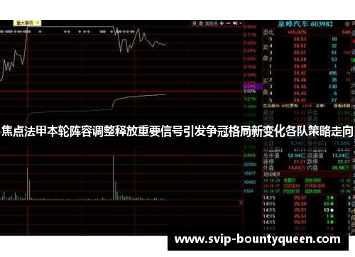 焦点法甲本轮阵容调整释放重要信号引发争冠格局新变化各队策略走向 焦点法甲本轮阵容调整释放重要信号引发争冠格局新变化各队策略走向